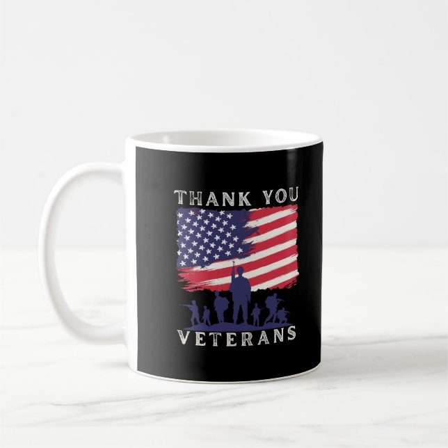 Mug Conception personnalisée : Merci aux vétérans du d (Gauche)