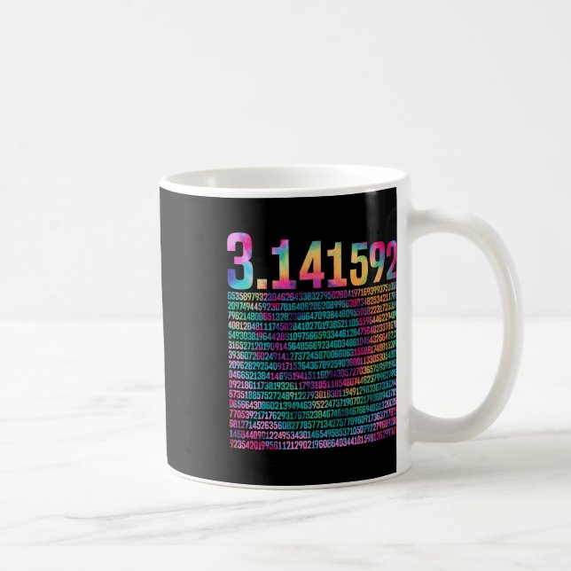 Mug Conception Pi Pour Teacher Tie Dye 3.14 Chiffres P (Droite)