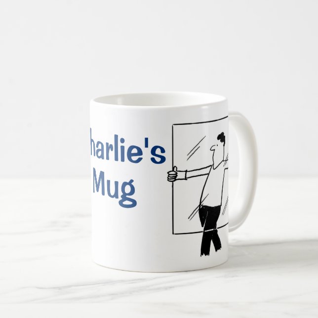 Mug Conception pour le Glazier ou le réparateur de fen (Devant droit)