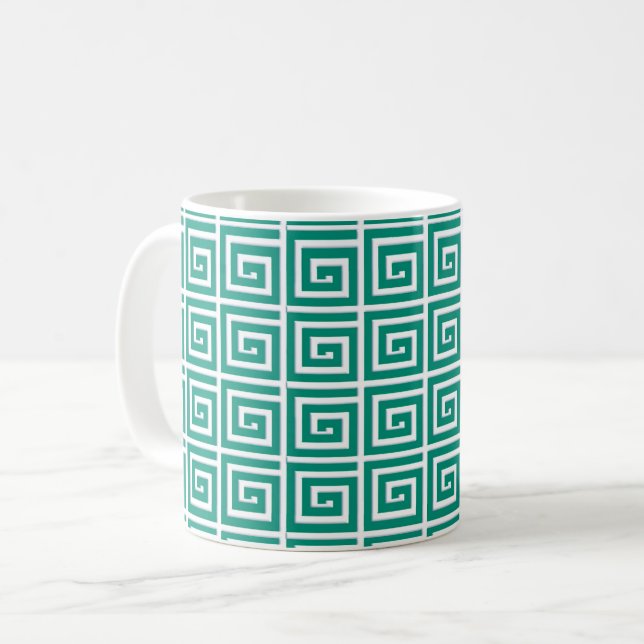 Mug Conception principale grecque - sarcelle d'hiver (Devant gauche)