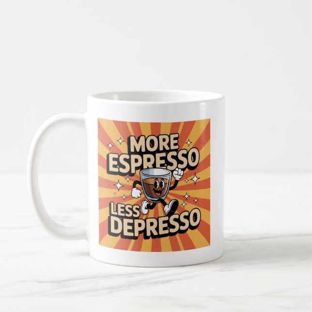 Mug Conception rétro d'amoureux de café avec des vibra (Gauche)