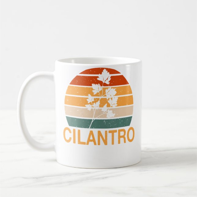 Mug Conception Rétro de Coriandre Amour du Jardinage H (Gauche)