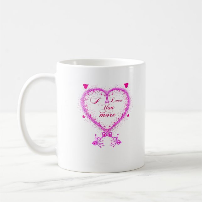 Mug Conception Romantique Classique J'aime Plus  (Gauche)