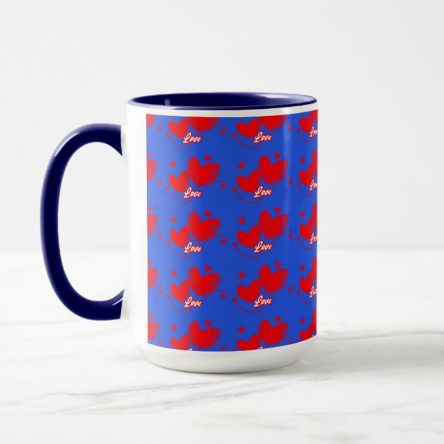 Mug Conception romantique d'amour et de cœur (Gauche)