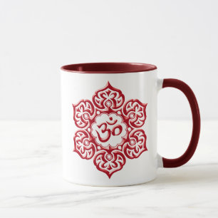 Mug Conception rouge florale d'Aum