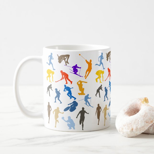 Mug Conception Silhouette À Thème Multisport (Avec donut)