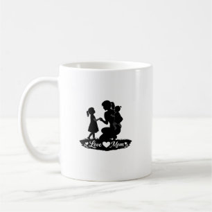 Mug Conception silhouette de la fête des mères Love Yo