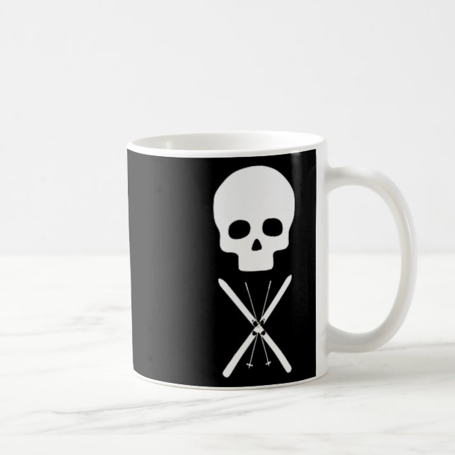 Mug Conception Simple Crâne Clic Look Pour Ski De Fond (Droite)