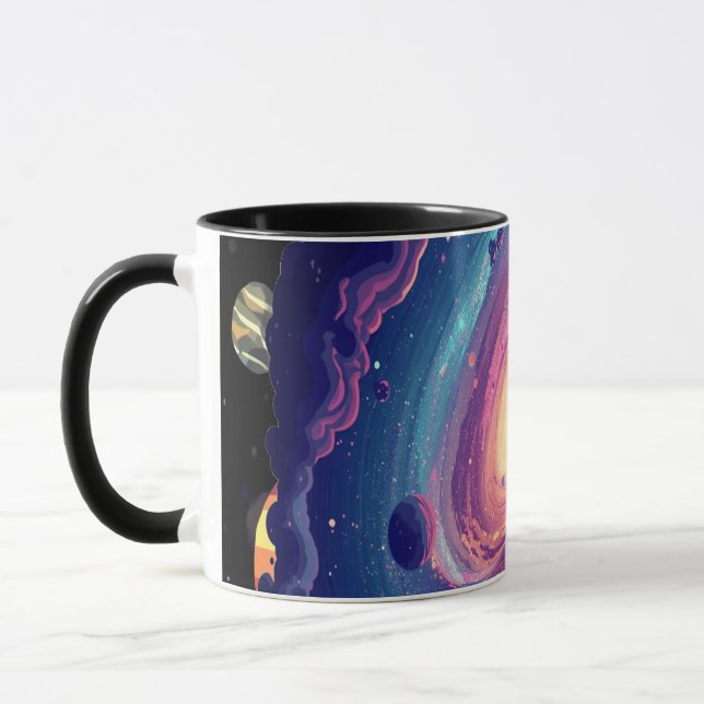 Mug Conception spatiale de la boue de café cosmique (Gauche)