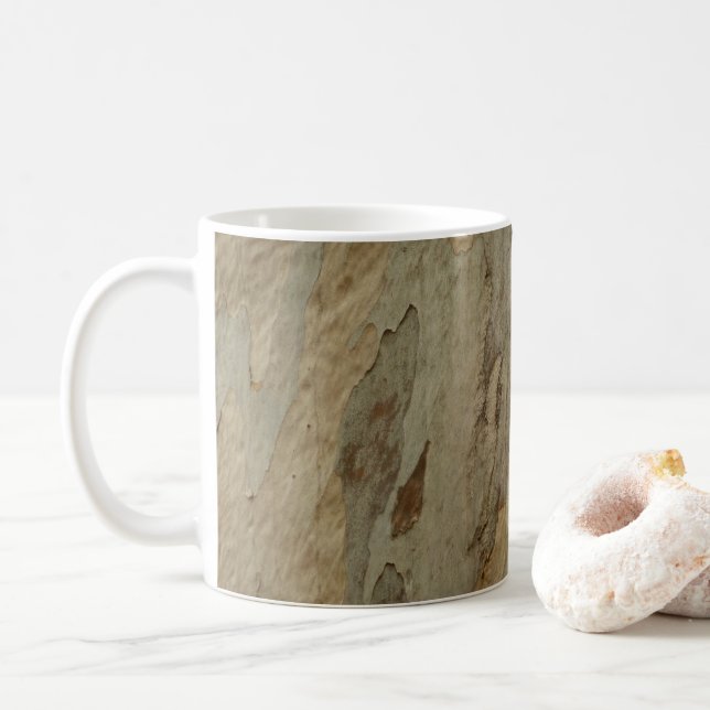 Mug Conception texturée abstraite naturelle d'écorce d (Avec donut)