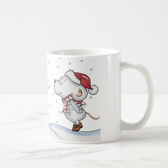 Mug Conception tirée par la main mignonne de souris (Droite)