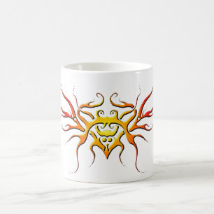 Mug Conception Tribale de Cœur Ailé - rouge