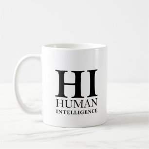 Mug Conception typographique de l'humain contre l'IA