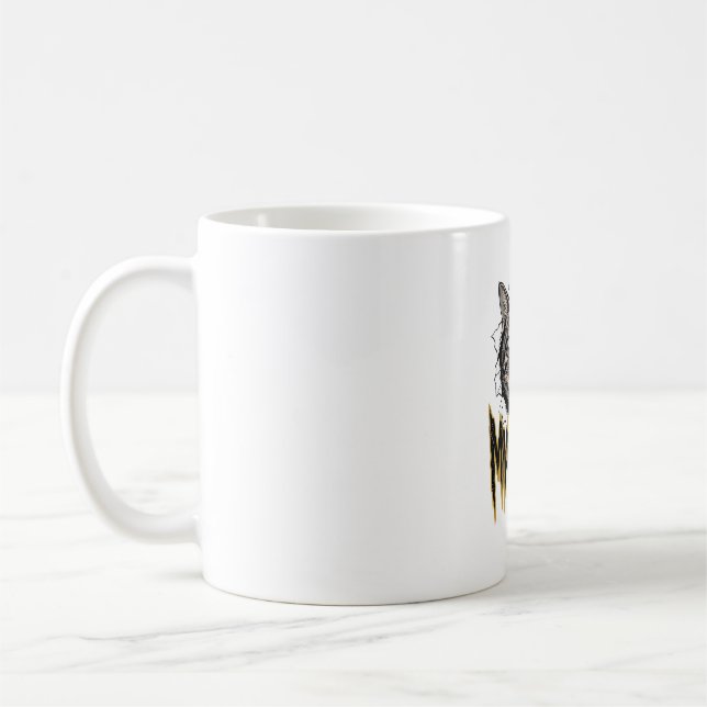 Mug Conception vectorielle de chat en colère gravée vi (Gauche)