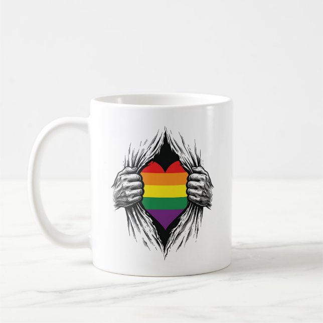 Mug Conception vectorielle de chemise déchirée Vintage (Gauche)