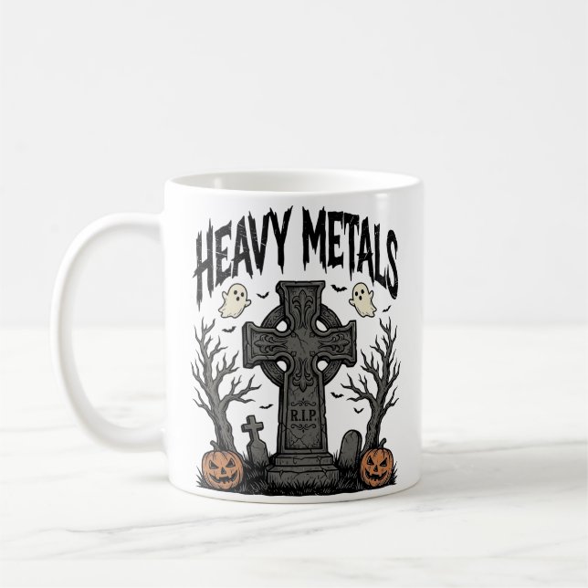 Mug Conception vectorielle de cimetière Halloween de m (Gauche)