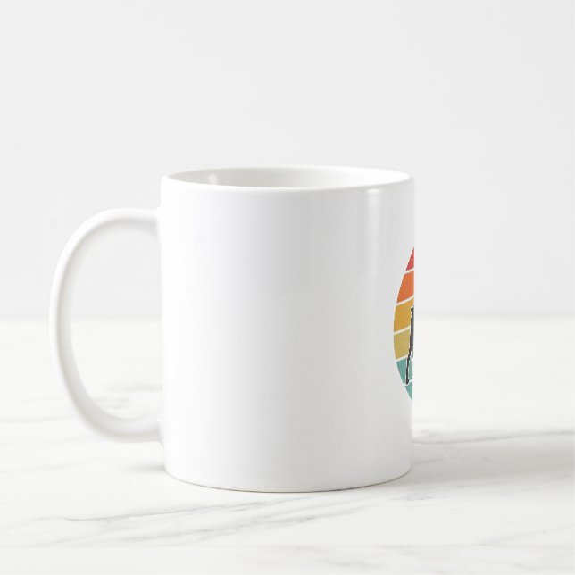 Mug Conception vectorielle de silhouette de chien au c (Gauche)