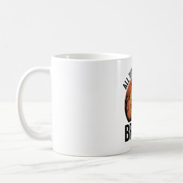 Mug Conception vectorielle vintage de cerveaux Hallowe (Gauche)