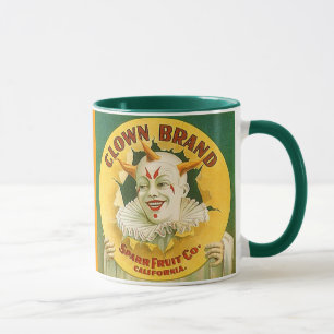 MUG CONCEPTION VINTAGE DE CLOWN DE LA CAISSE LABEL~ DE