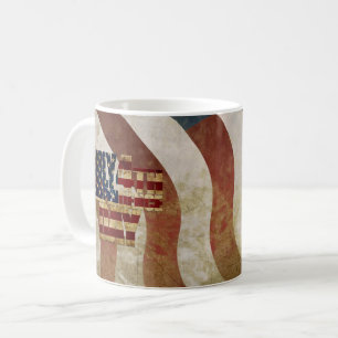 Mug Conception vintage de la fête d'indépendance du 4 