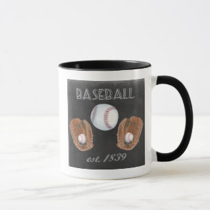 Mug Conception vintage de tableau de base-ball