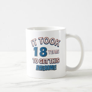 Mug conceptions d'anniversaire de 18 ans
