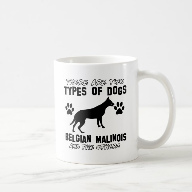 Mug Conceptions de chien de Malinois de Belge (Droite)