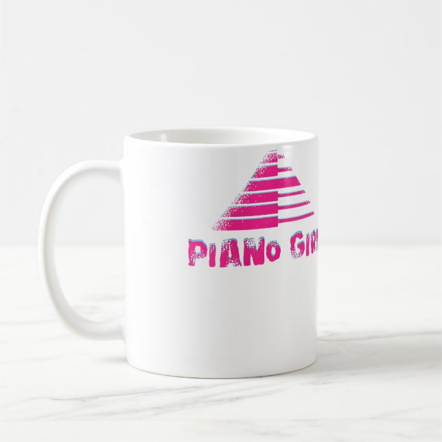 Mug Conceptions de fille de piano pour femmes pour les (Gauche)