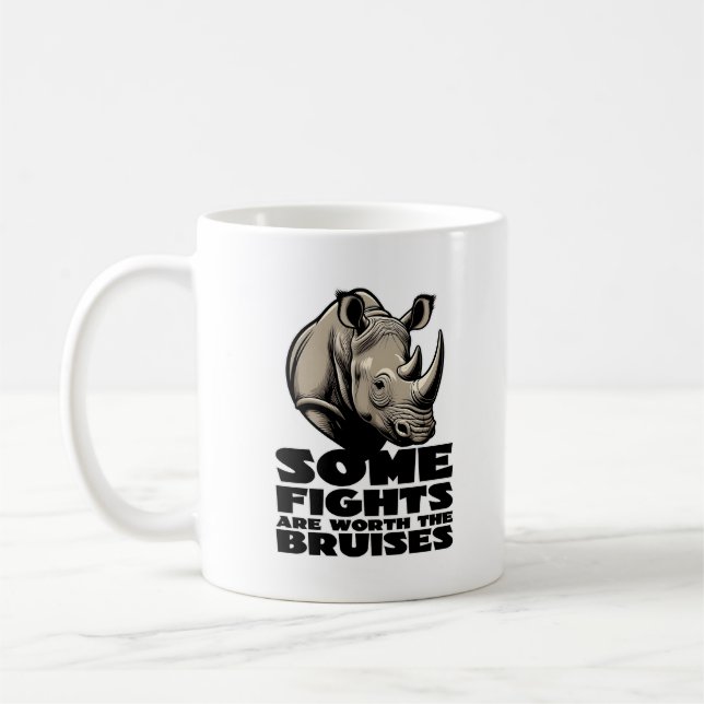 Mug Concevez pour sauver le rhinocéros résilient. (Gauche)