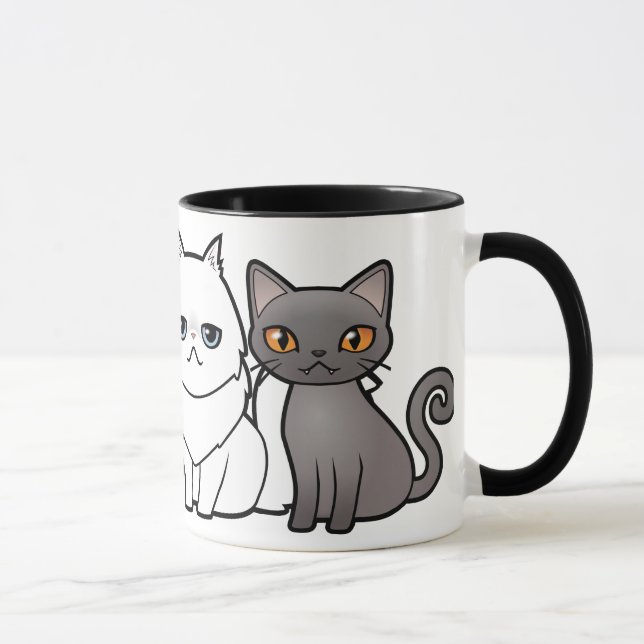 Mug Concevez votre propre chat de bande dessinée (Droite)