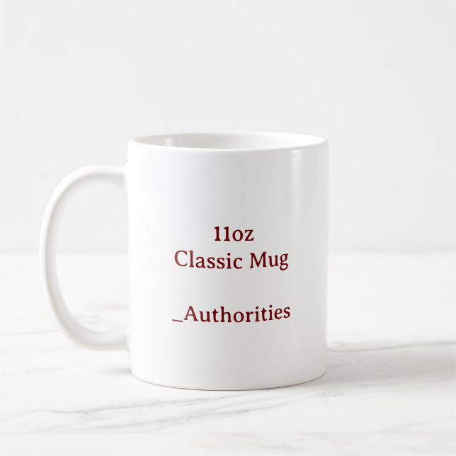 Mug Concevez votre propre classique 11oz (Gauche)