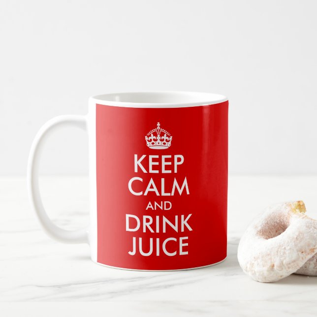 Mug Concevez votre propre garder le calme et boire du  (Avec donut)