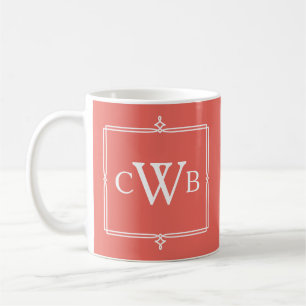 Mug Concevez votre propre monogramme teinte de couleur