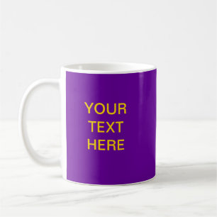 Mug Concevez votre propre Mug- violet avec Gold Text 2