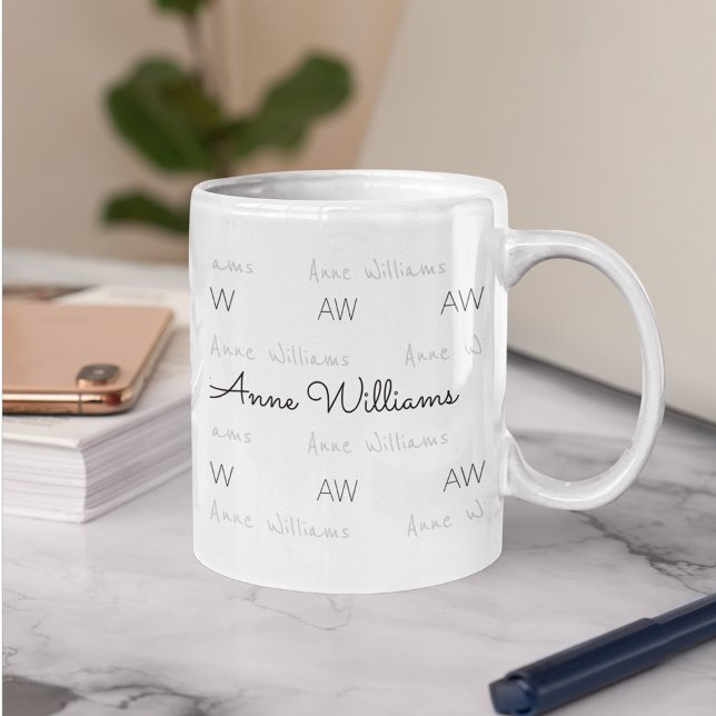 Mug Concevez votre propre nom motif propre et clair (custom script name)