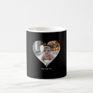 Mug Concevez votre propre photo en forme de coeur uniq