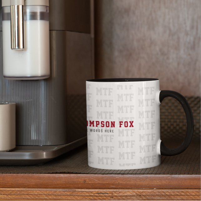 Mug Concevoir un monogramme, Nom Initiales, spécial (dad gift ideas)