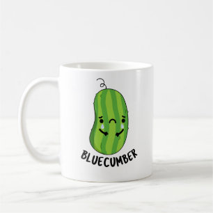 Mug Concombre bleu Funny Sad Veggie Cucumber Pun