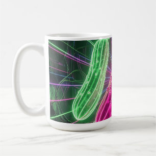 Mug Concombres Néon Cyberpunk Lumineux