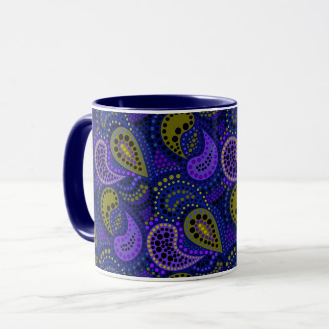 Mug Concombres turcs motif abstrait à pois  (Devant gauche)