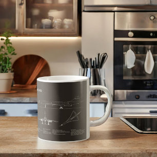 Mug Concorde - Plan directeur de l'avion