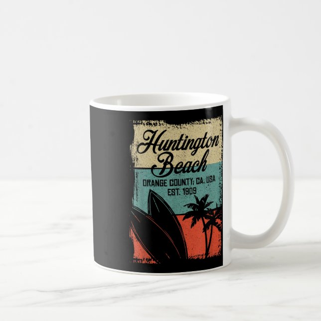 Mug Concours de surf de plage de Huntington cool (Droite)