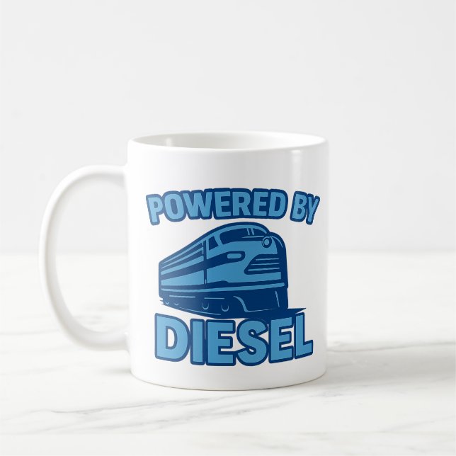 Mug Conçu par Train Diesel Rétro (Gauche)