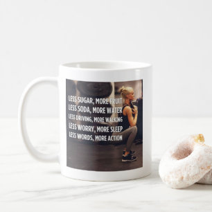 Mug Condition féminine Mots inspirants - Plus d'action