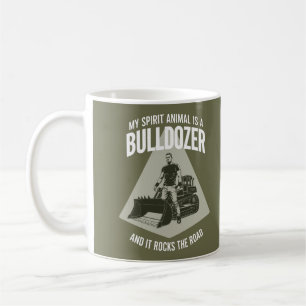 Mug Conducteur de Bulldozer Drôle Citation Minimaliste