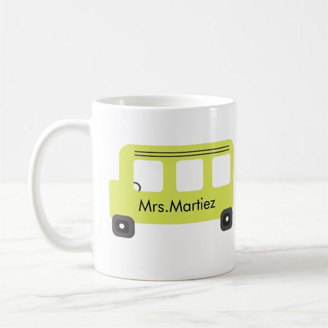 Mug Conducteur de Bus Scolaire Bus Jaune Enseignant (Gauche)