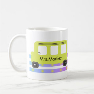 Mug Conducteur de bus scolaire Jaune Lumière de bus Ca