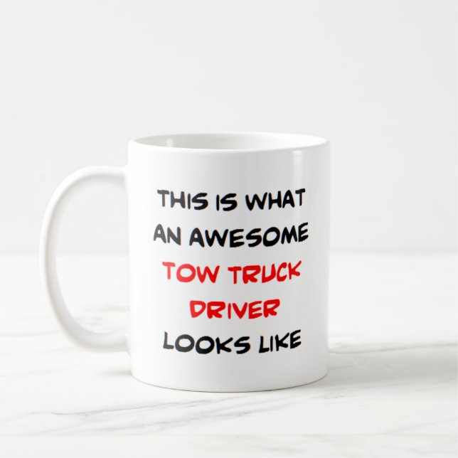 Mug conducteur de camion remorque, génial (Gauche)