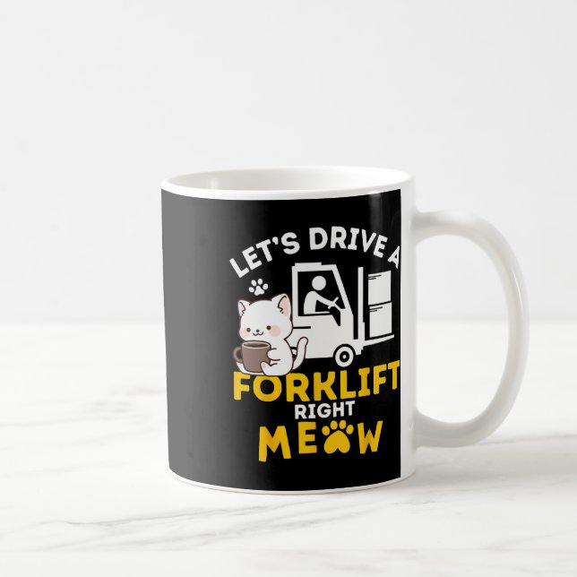 Mug Conducteur de chariots élévateurs Chats Amp Certif (Droite)