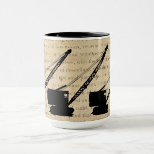 Mug Conducteur de grue Grue Antique Vintage Crawler